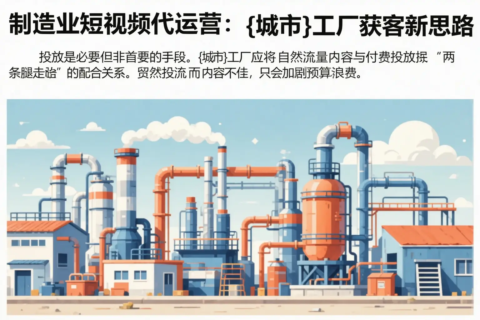 制造业短视频代运营:榆树工厂获客新思路